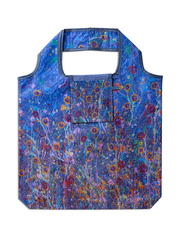 Aboriginal Morning Mist Recycled Plastic Bottle Bag 45cm