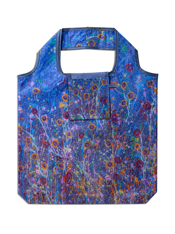 Aboriginal Morning Mist Recycled Plastic Bottle Bag 45cm