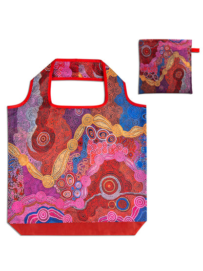 Aboriginal Waterhole Dreaming Recycled Plastic Bottle Bag 45cm