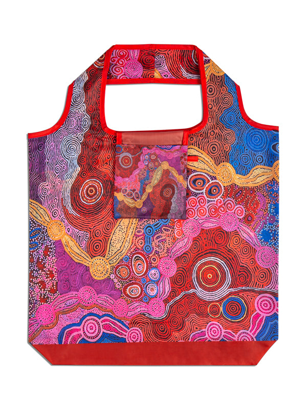 Aboriginal Waterhole Dreaming Recycled Plastic Bottle Bag 45cm