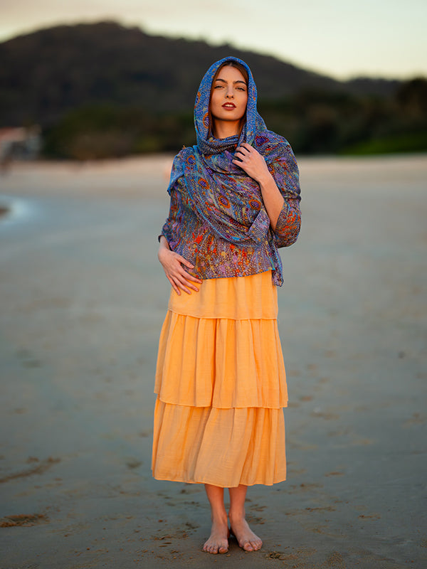 Aboriginal Morning Mist Rectangle Scarf
