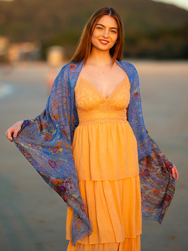 Aboriginal Morning Mist Rectangle Scarf