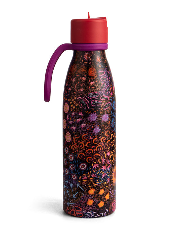 Aboriginal Women's Dreaming Silicone Handle Water Bottle