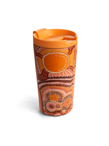 Aboriginal Journeys In The Sun 350ml Stainless Steel Travel Mug