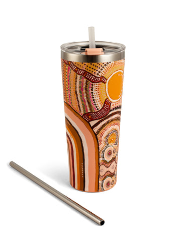 Aboriginal Journeys in the Sun 680ml Stainless Steel Tumbler