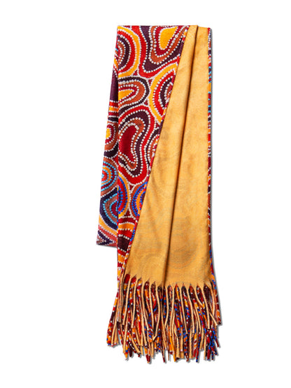Aboriginal Dry Waterholes Scarf