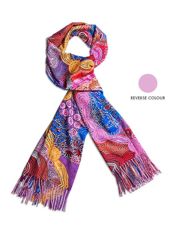 Aboriginal Waterhole Dreaming Scarf