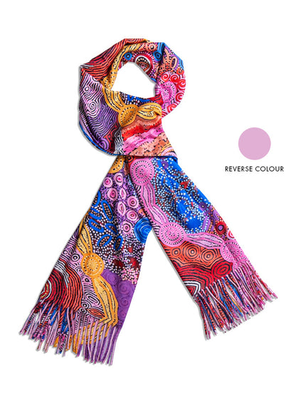 Aboriginal Waterhole Dreaming Scarf