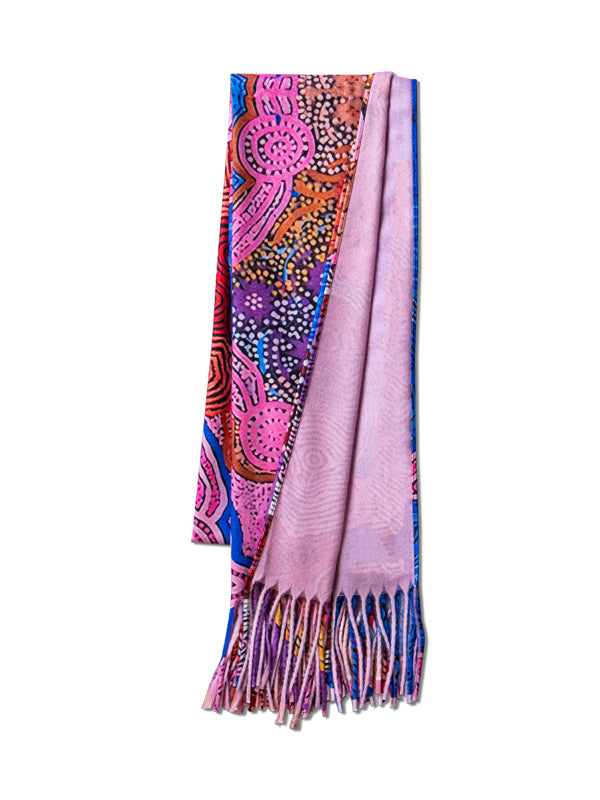 Aboriginal Waterhole Dreaming Scarf