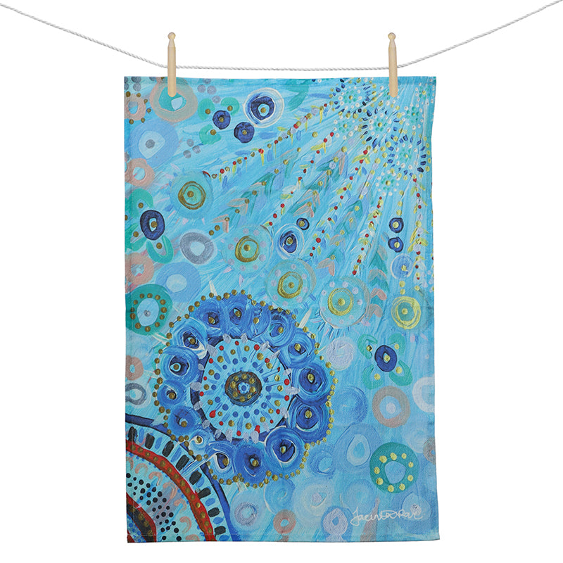 Aboriginal Girambit Cotton Tea Towel