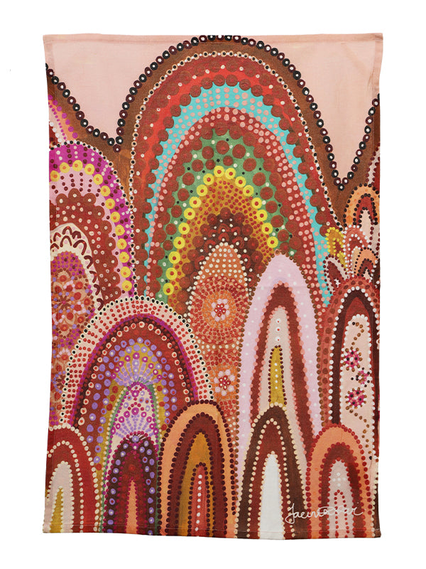 Aboriginal Home Cotton Tea Towel