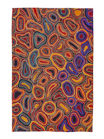 Aboriginal Dry Waterholes Cotton Tea Towel