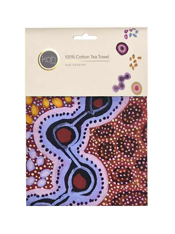 Aboriginal Our Country Cotton Tea Towel