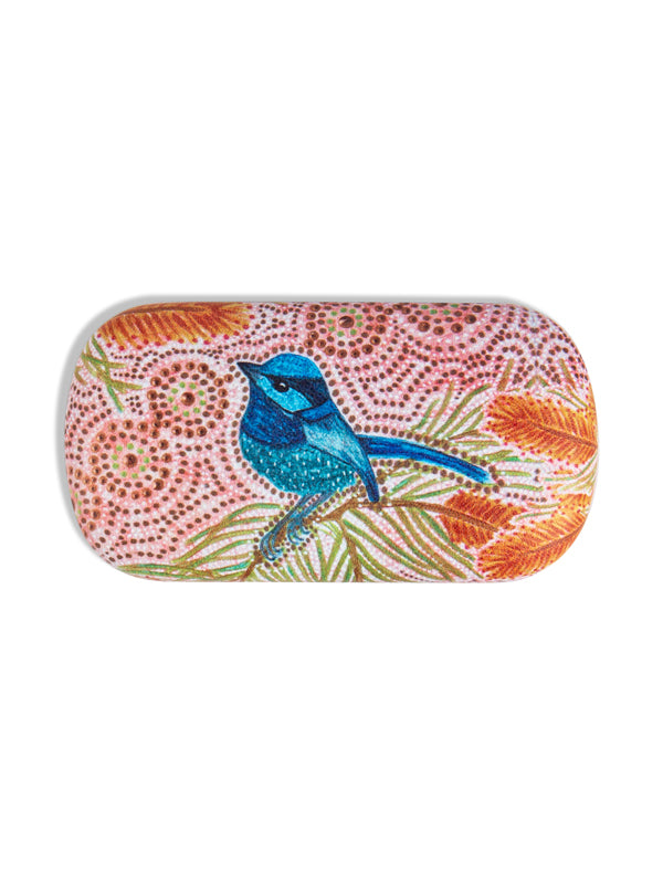 Aboriginal Blue Wren Travel Case