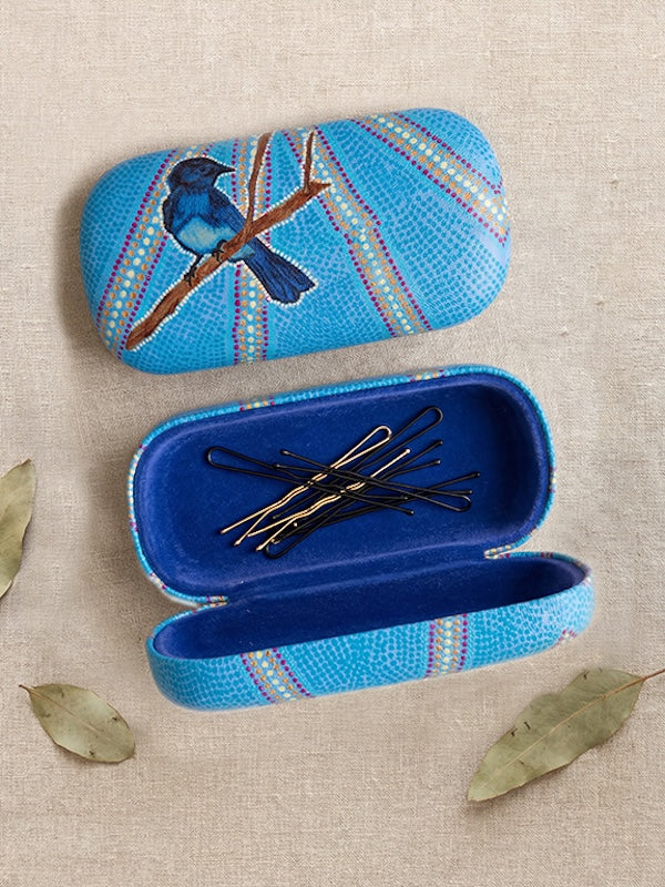 Aboriginal Willy Wagtail Travel Case
