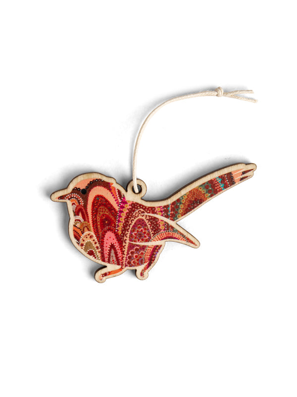 Aboriginal Christmas Blue Wren Decoration Home