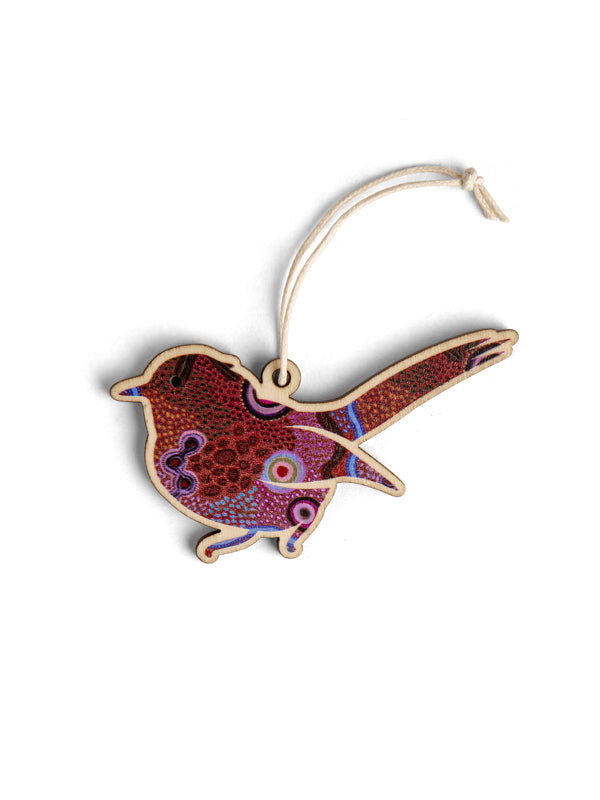 Aboriginal Christmas Blue Wren Decoration Our Country