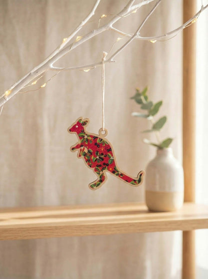 Aboriginal Christmas Kangaroo Decoration Seeds of Celebration