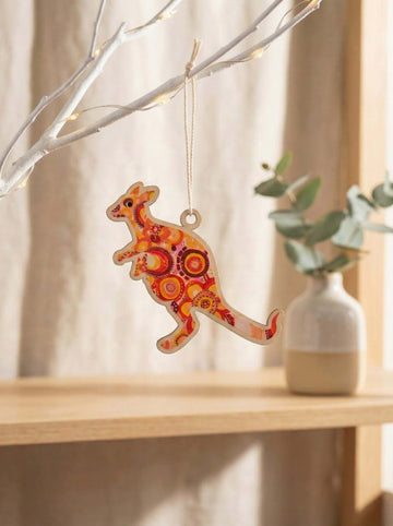 Aboriginal Christmas Kangaroo Decoration Sunrise Circles