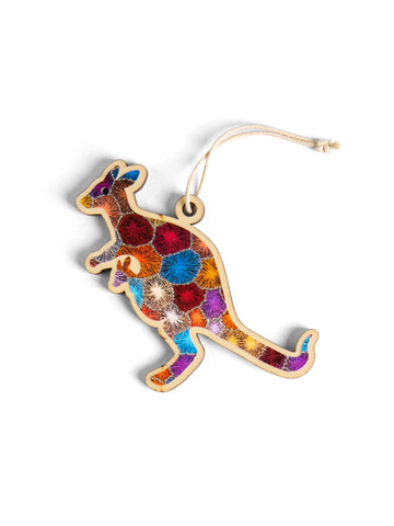 Aboriginal Christmas Kangaroo Decoration Bush Flower