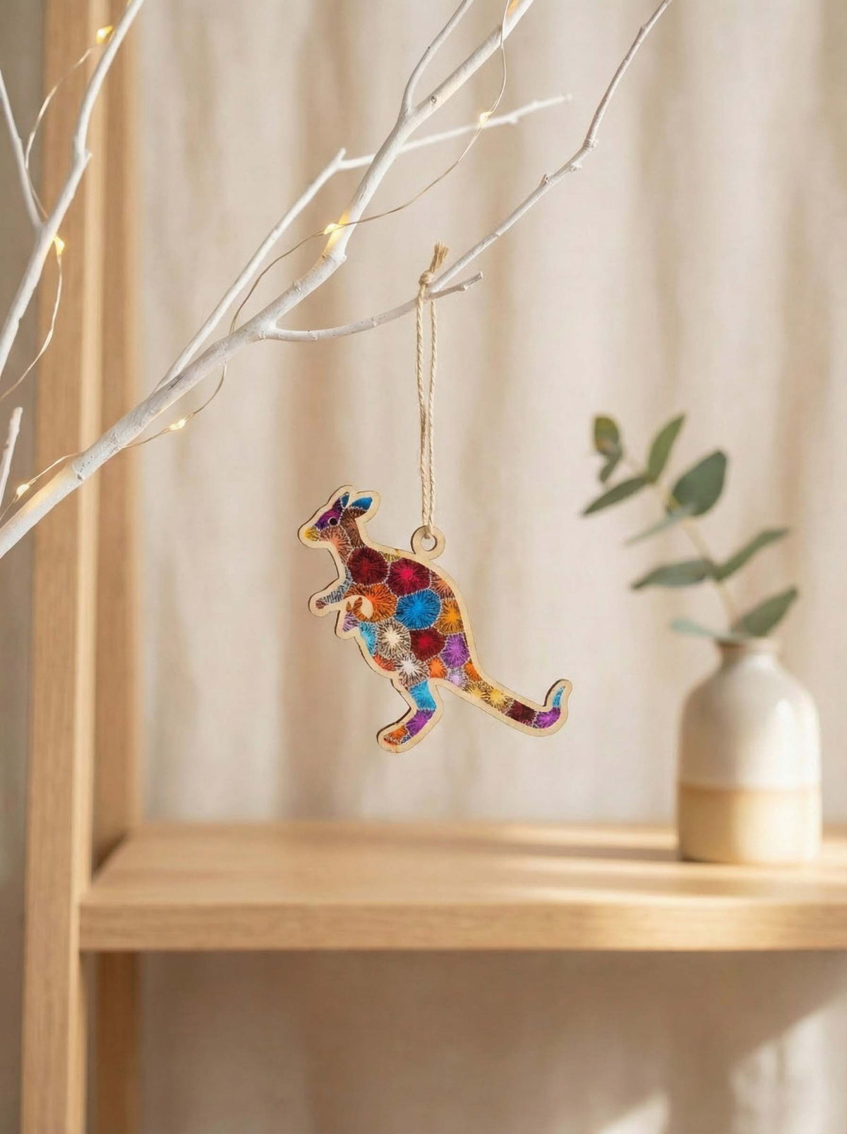 Aboriginal Christmas Kangaroo Decoration Bush Flower