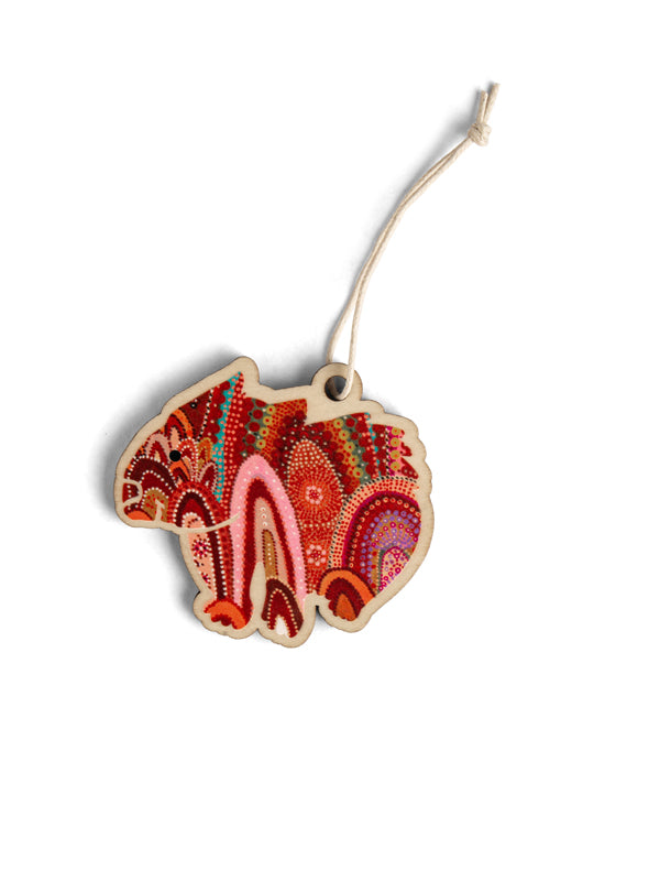 Aboriginal Christmas Wombat Decoration Home