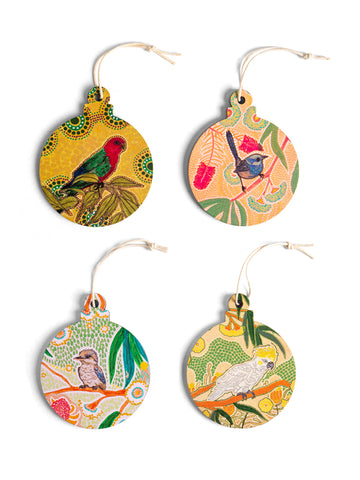 Aboriginal Dreamtime Symphony 4Pack Christmas Decorations 2026
