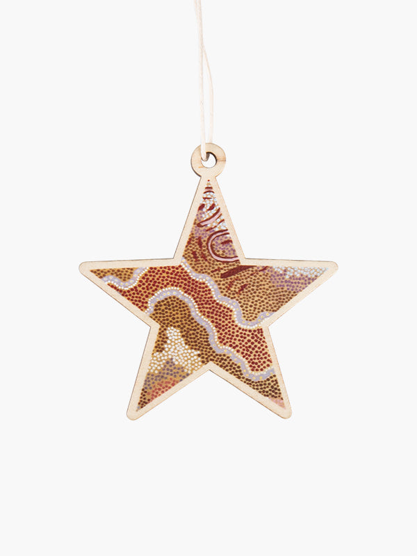 Aboriginal Christmas Star Decoration Salt Water Lake