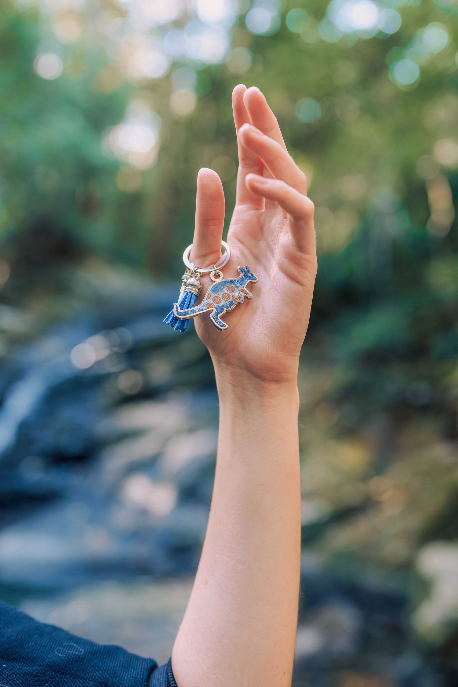 Aboriginal Seven Sisters Kangaroo Keyring