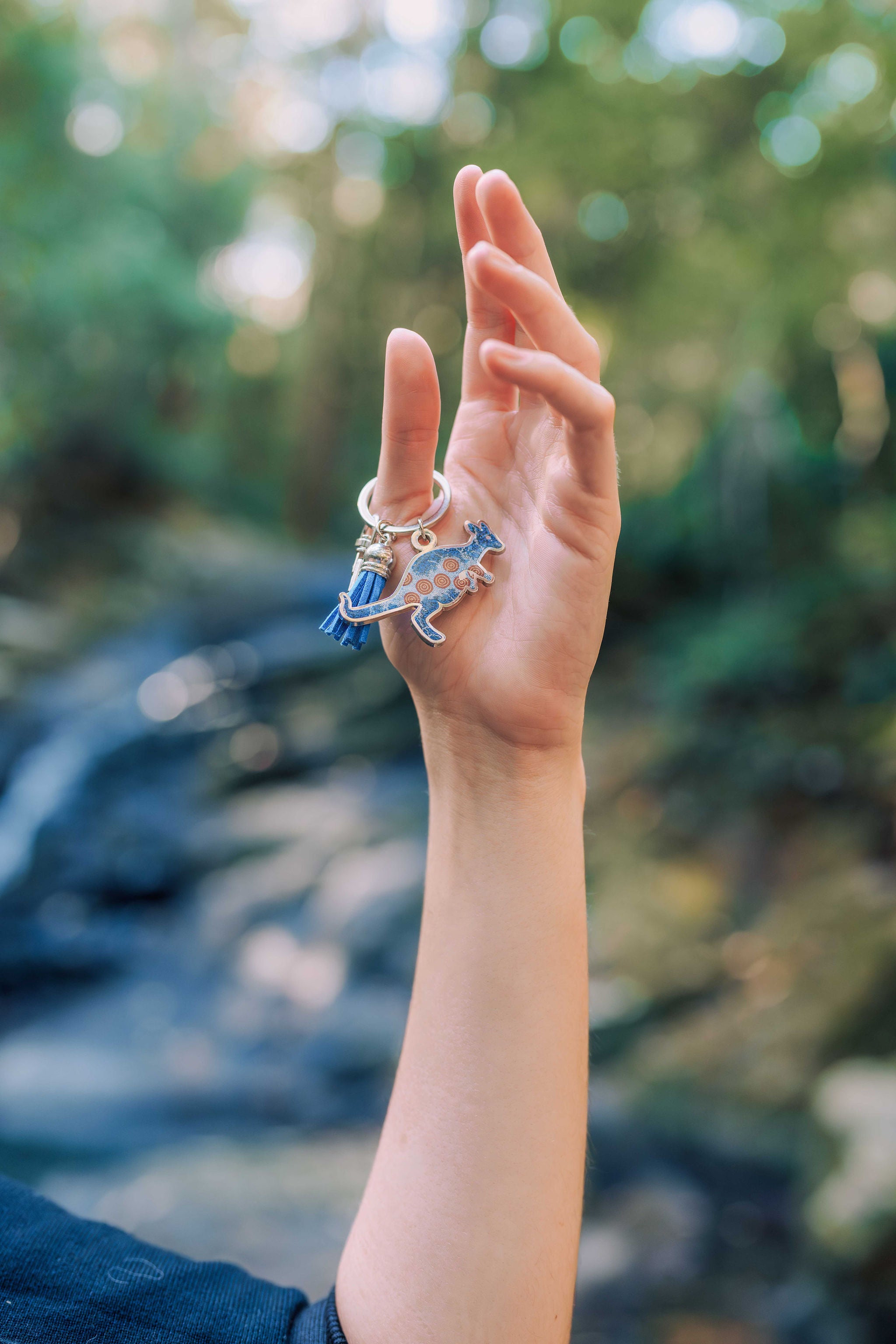 Aboriginal Seven Sisters Kangaroo Keyring