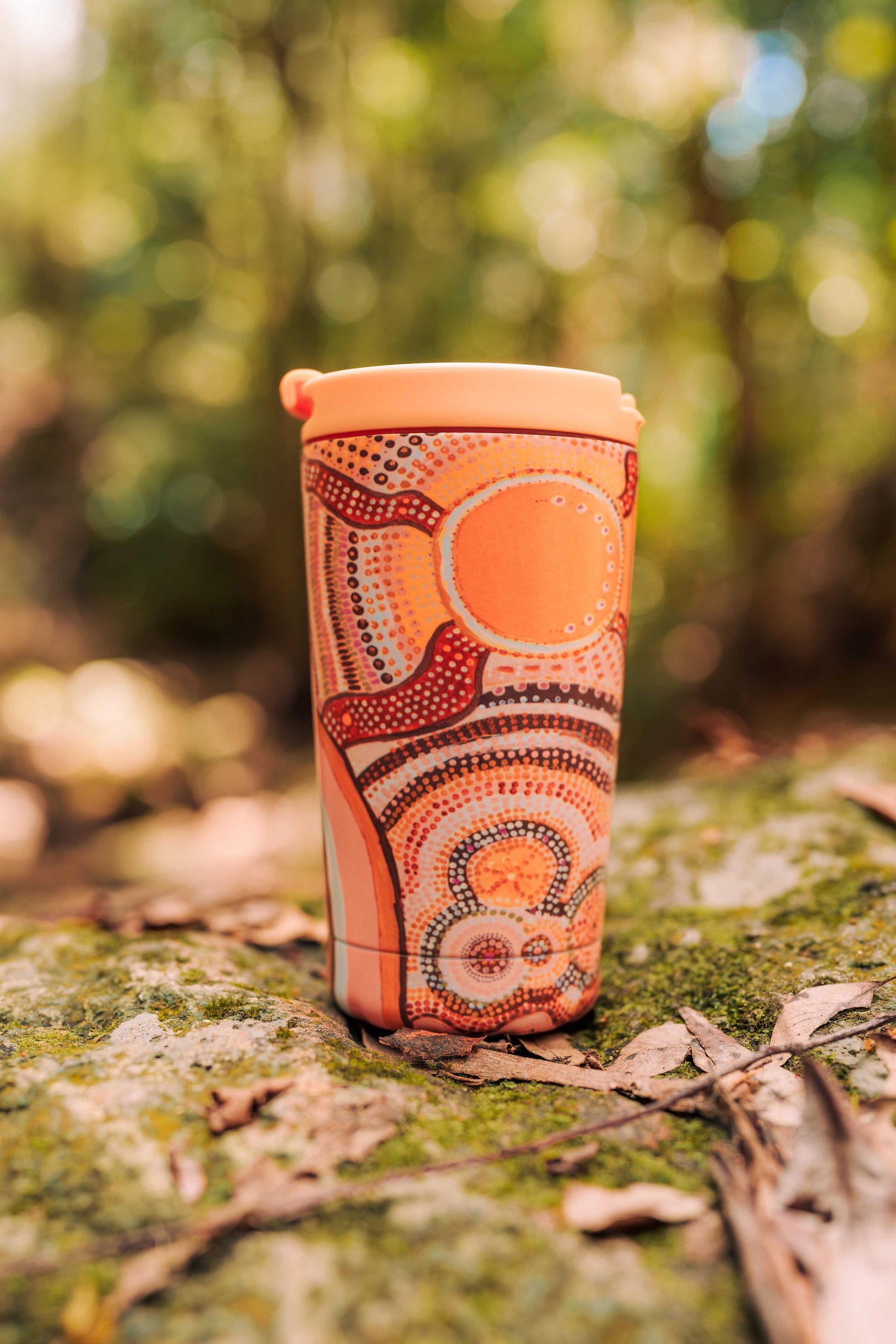 Aboriginal Journeys In The Sun 350ml Stainless Steel Travel Mug