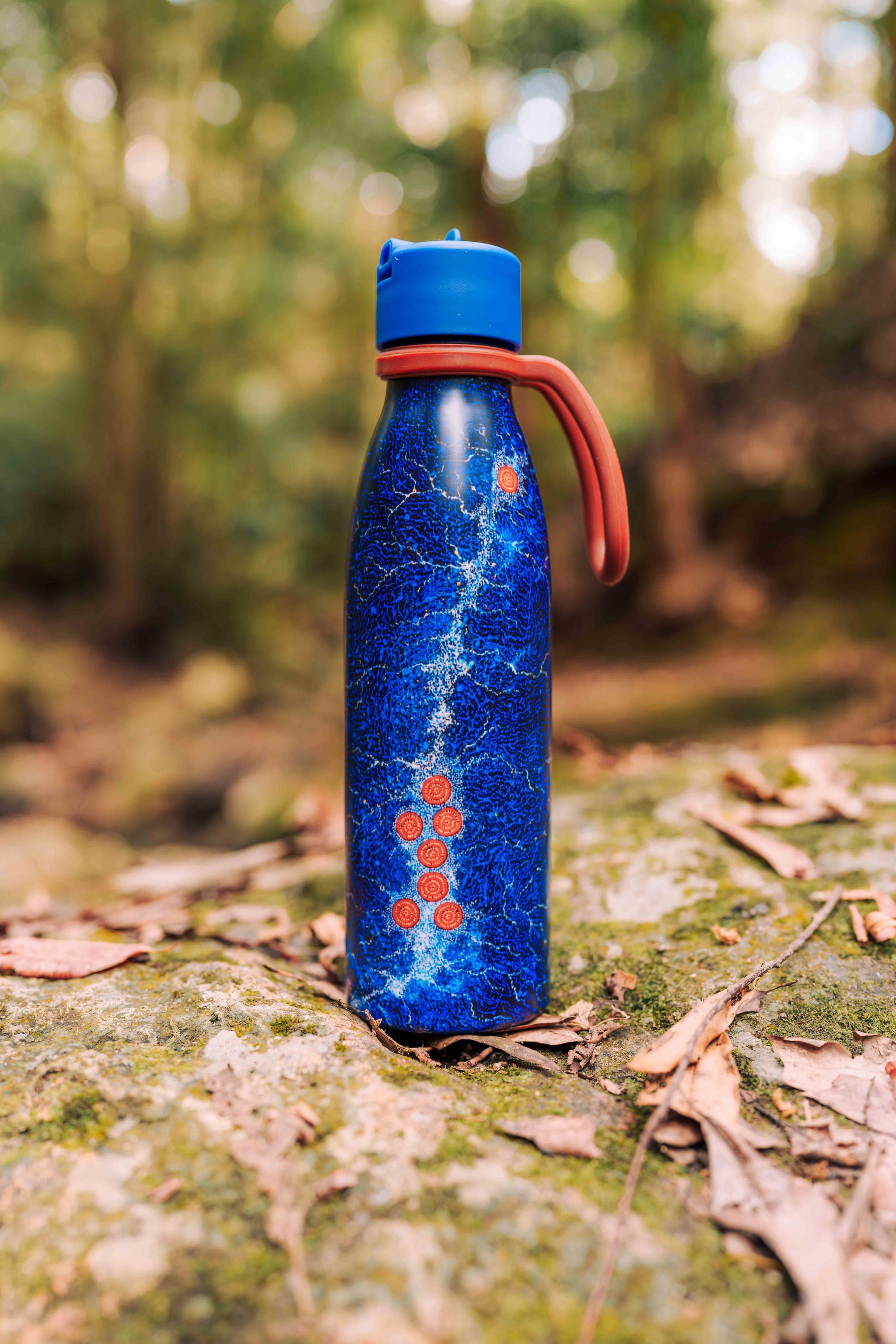 Aboriginal Seven Sisters Silicone Handle Water Bottle