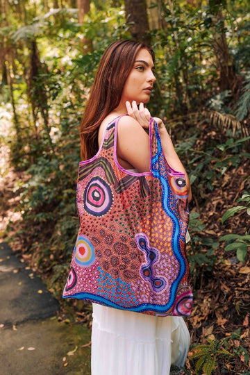 Aboriginal Our Country Recycled Plastic Bottle Bag 45cm