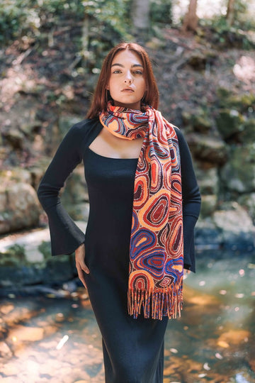 Aboriginal Dry Waterholes Scarf