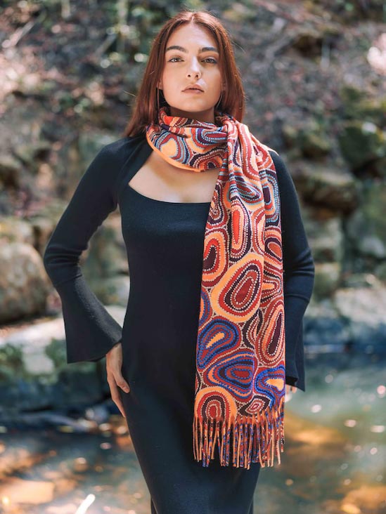 Aboriginal Dry Waterholes Scarf