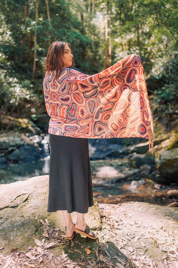 Aboriginal Dry Waterholes Scarf