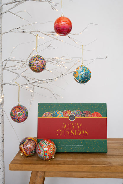 Aboriginal Beautiful Journey 6Pack Baubles