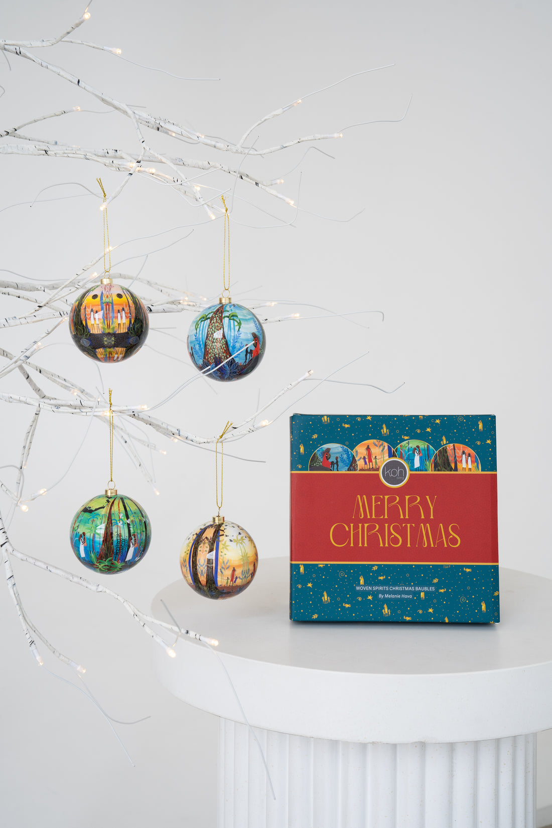 Aboriginal Woven Spirits 4Pack Baubles