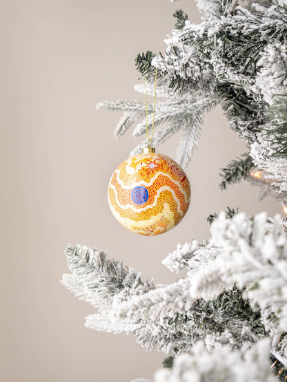 Aboriginal Christmas Baubles Sacred Country Hanging on Xmas Tree by Koh Living