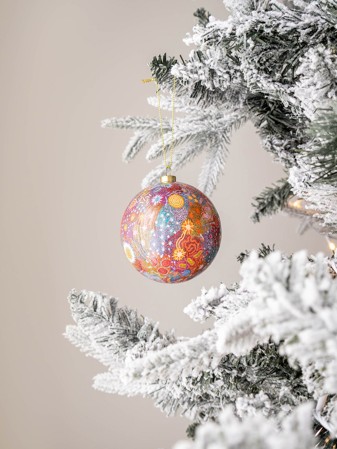 Australian themed Christmas ornaments with Aboriginal Art