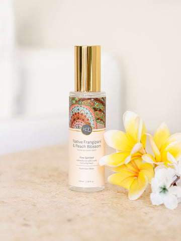 Aboriginal Native Frangipani &amp; Peach Blossom Body Mist
