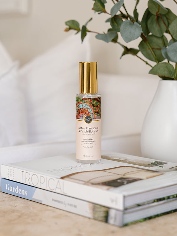 Aboriginal Native Frangipani &amp; Peach Blossom Body Mist
