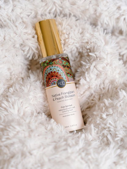 Aboriginal Native Frangipani &amp; Peach Blossom Body Mist