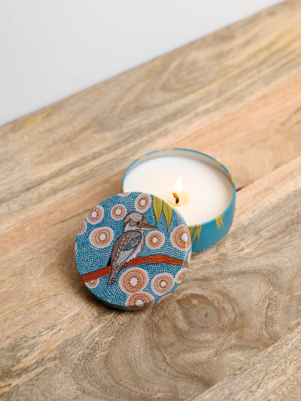 Aboriginal Scented Blue Gum Eucalyptus Candle Tin