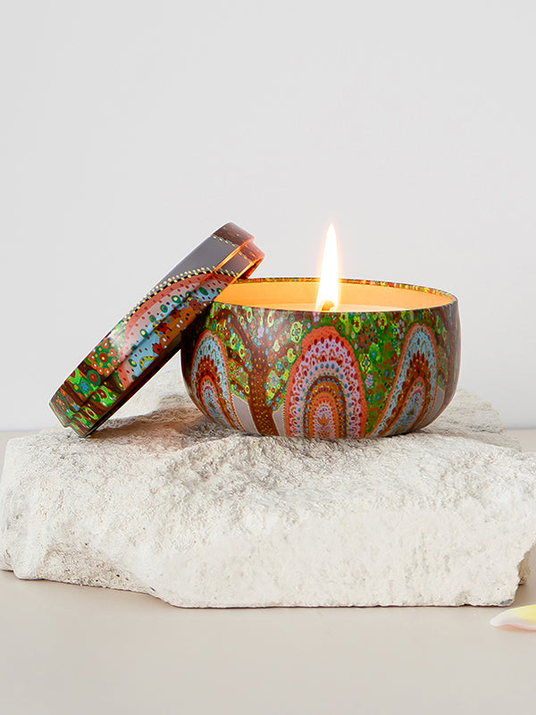 Aboriginal Scented Native Frangipani Candle Tin