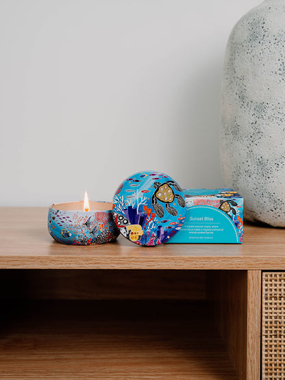 Aboriginal Scented Sunset Bliss Candle Tin