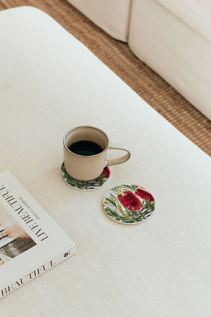 Bottle Brush Ceramic Coaster