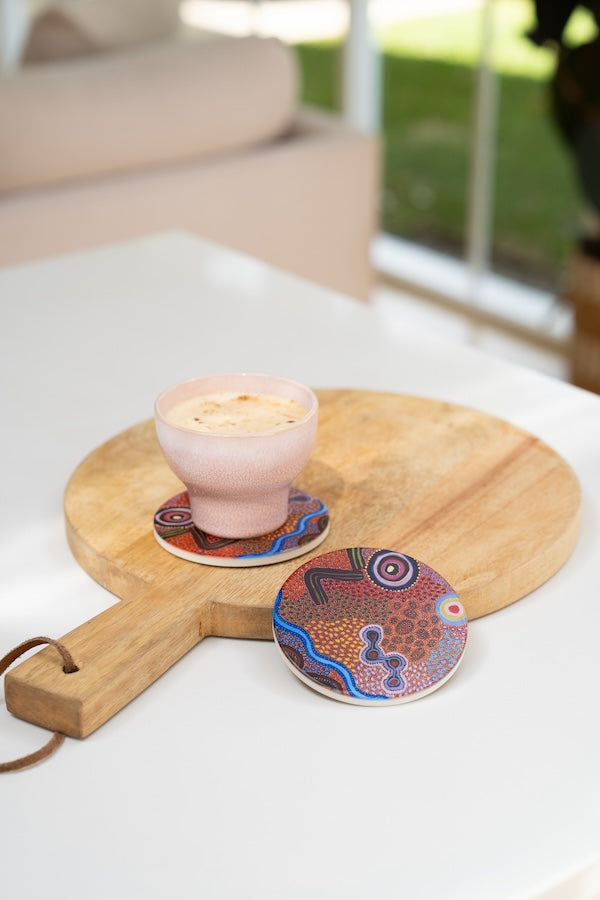 Aboriginal Our Country Ceramic Coaster