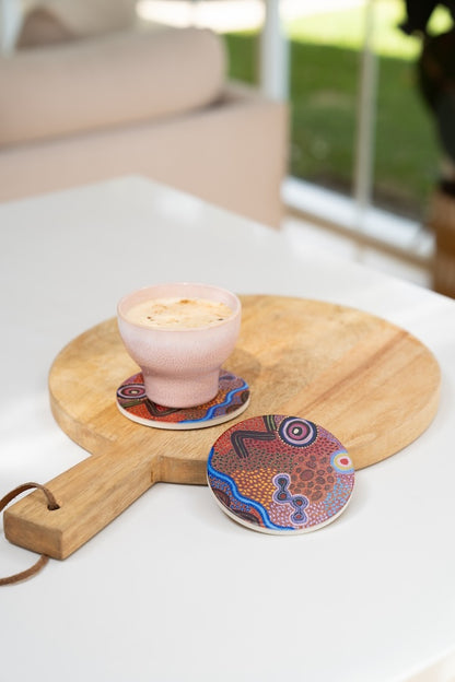 Aboriginal Our Country Ceramic Coaster