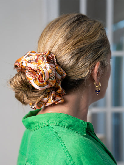 Aboriginal Journeys in the Sun Hair Scrunchie Large